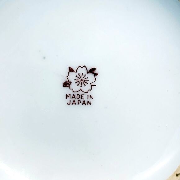 Vintage Lusterware Hand Painted Sugar Bowl Japan Water W/ Tree & Cabin See Pic - Picture 13 of 14